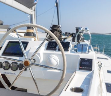 Fountaine Pajot shipyard, the new Fountaine Pajot 51, south Brittany on march 7, 2022, photo © Jean-Marie LIOT - www.jmliot.com