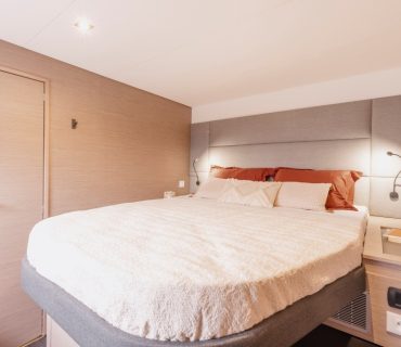 Fountaine Pajot shipyard, the new Fountaine Pajot 51, south Brittany on march 7, 2022, photo © Jean-Marie LIOT - www.jmliot.com